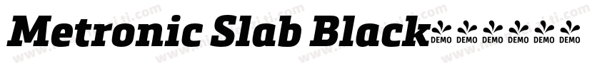 Metronic Slab Black字体转换